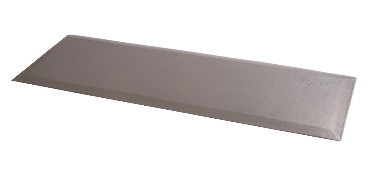 Beveled-Edge Fall Mat; 23" x 68" x 1" (58 x 173 x 2.5 cm), Gray