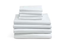 Interblend Percale Flat Sheet; 66" x 108" (168 cm x 274 cm), White