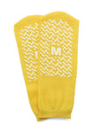 Fall Management Non-Slip Double-Tread Risk Alert Sock; Medium, Yellow