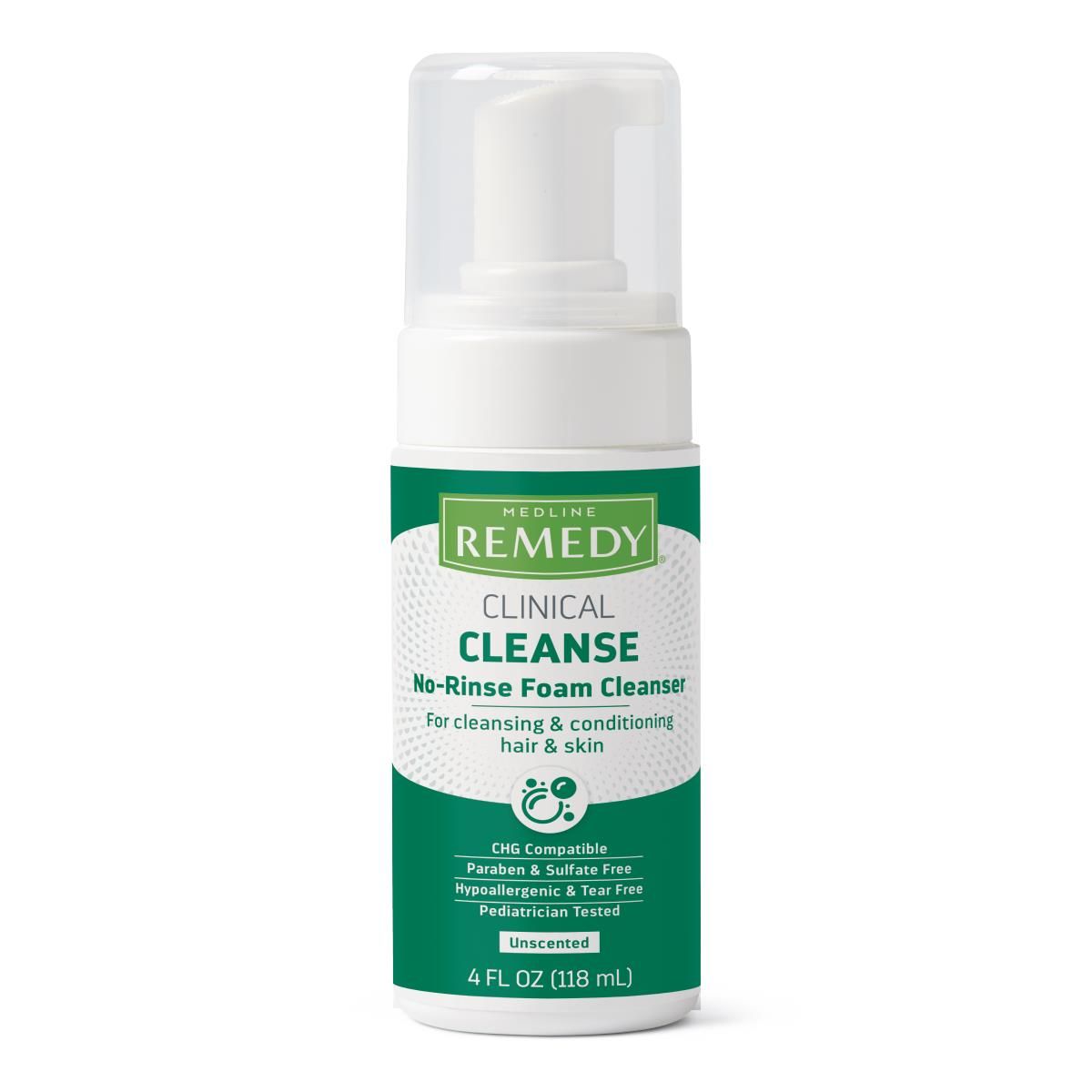 Remedy® CLINICAL Hydrating No-rinse Foam Cleanser, Unscented, 118 ml Pump Bottle