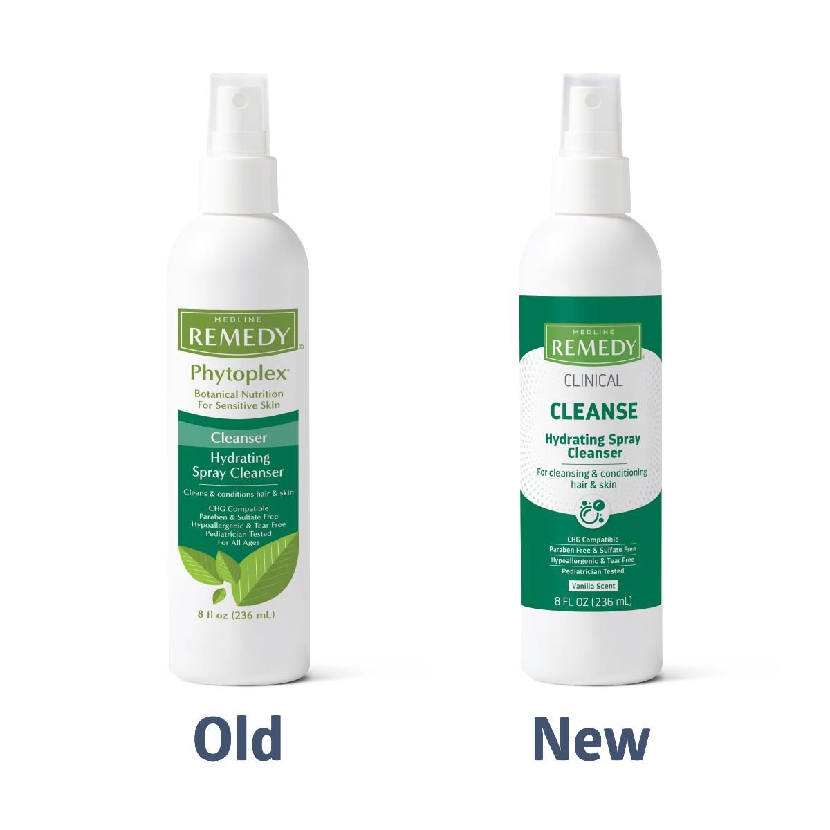 Remedy® CLINICAL Hydrating No-rinse Spray Cleanser, Vanilla Scent, 236 ml Pump Bottle
