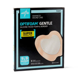 Optifoam® Gentle Silicone Super Absorbent Foam Dressing with Border, Sacrum, 9" x 9" (22.8 x 22.8 cm)