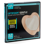Optifoam® Gentle Liquitrap Super Absorbent Foam Dressing with Border, Sacral, 9" x 9" (22.8 x 22.8 cm)