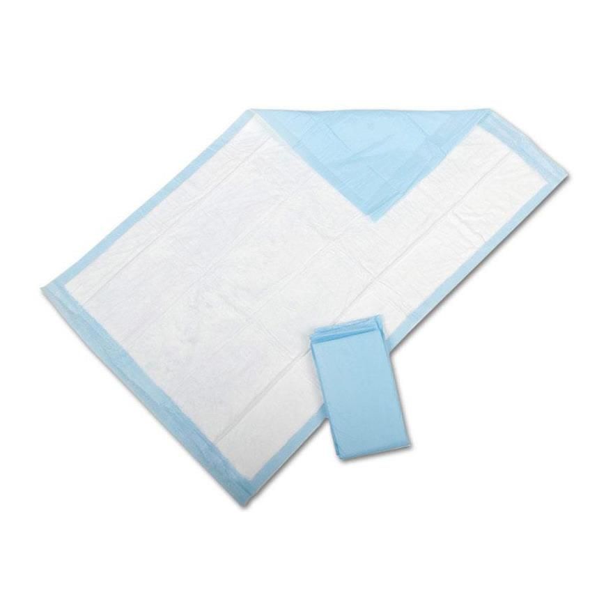 Protection Plus Single-Use Underpad; 23" x 36" (58 cm x 91 cm), Blue, Moderate Absorbency