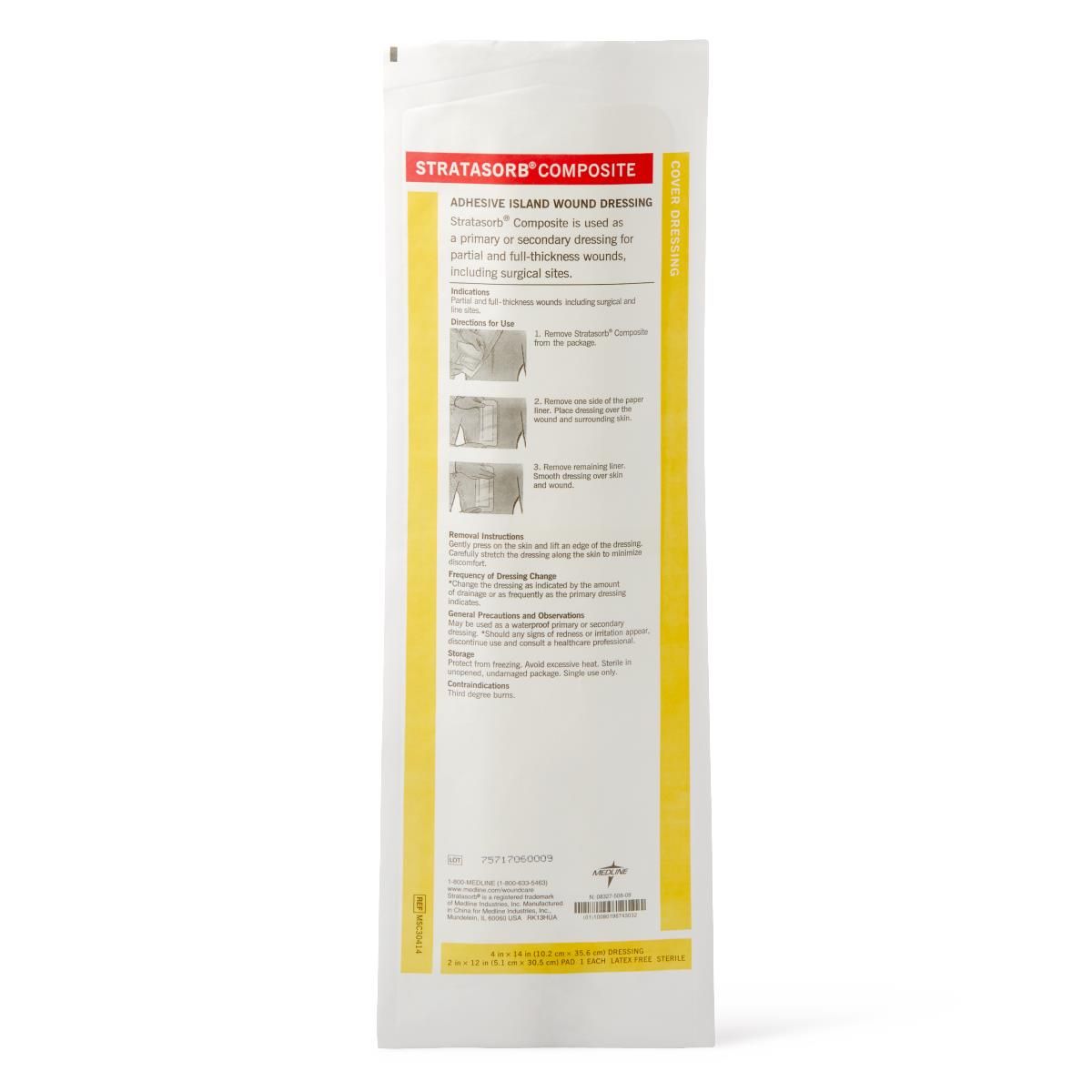 Cover Dressings, 4" x 14" (10.2 x 35.6 cm) Pad: 2" x 12" (5.1 x 30.5 cm)