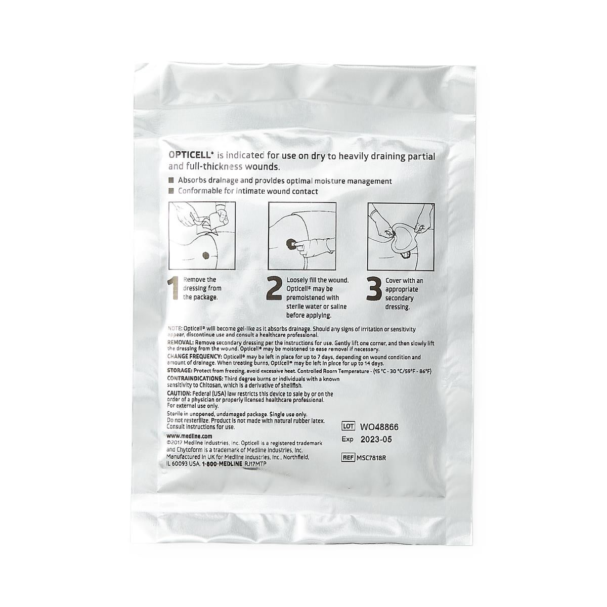 Opticell® Chitosan-Based Gelling Fiber Dressings, Gelling Fiber Ribbon