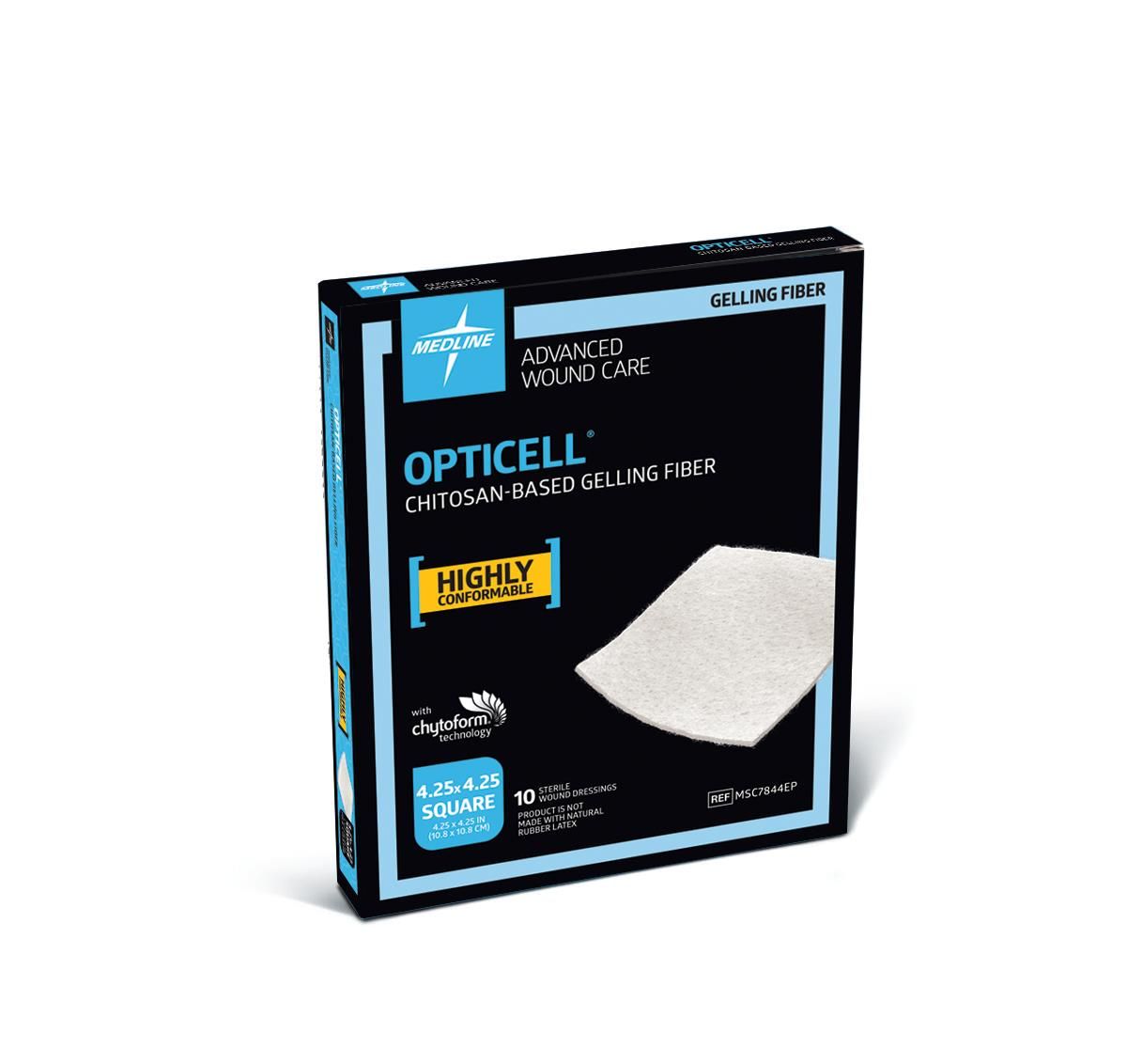 Opticell® Chitosan-Based Gelling Fiber Dressings, Gelling Fiber Sheet
