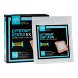 Optifoam® Gentle EX Silicone Adhesive Foam Dressing with Border; 5" x 5" (12.7 cm x 12.7 cm)