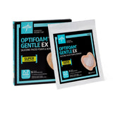 Optifoam® Gentle EX Silicone Adhesive Foam Dressing with Border, Sacrum; 7" x 7" (17.8 cm x 17.8 cm)