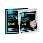 Optifoam® Gentle EX Silicone Adhesive Foam Dressing with Border, Sacrum; 9" x 9" (22.9 cm x 22.9 cm)
