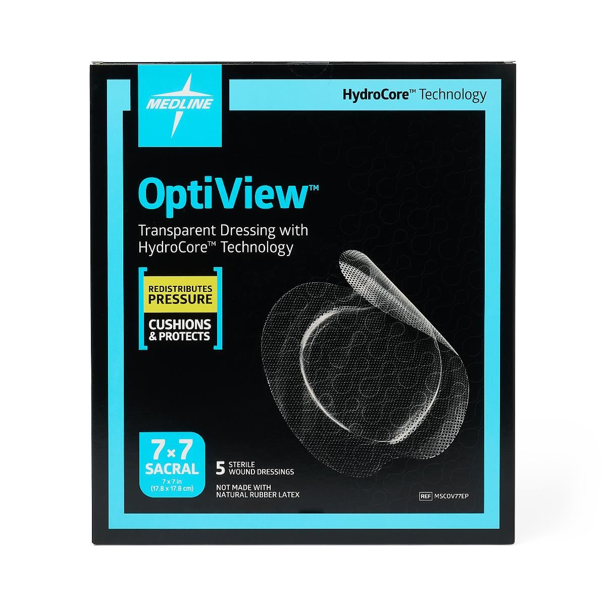 OptiView™ HydroCore Dressing; 6.75" x 6.75" (17 cm x 17 cm)