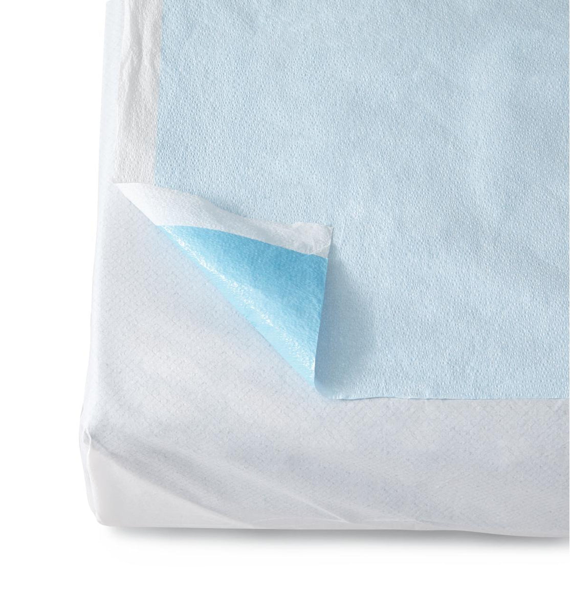 Medline Tissue/Poly Flat Stretcher Sheet, Blue, 40 × 90 in, Case of 50