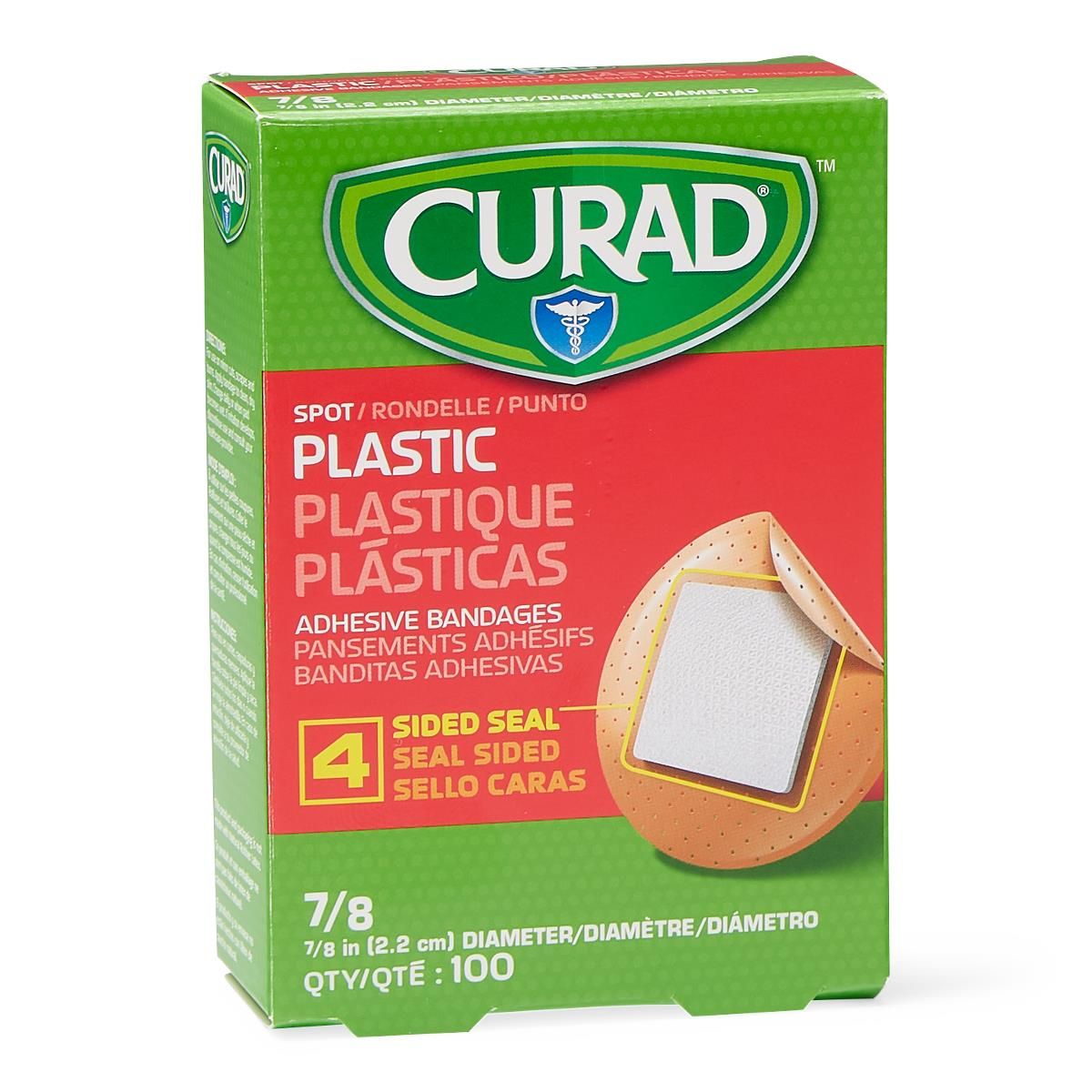 CURAD® Plastic Adhesive Bandage; 7/8" dia. Spot (2.22 cm)