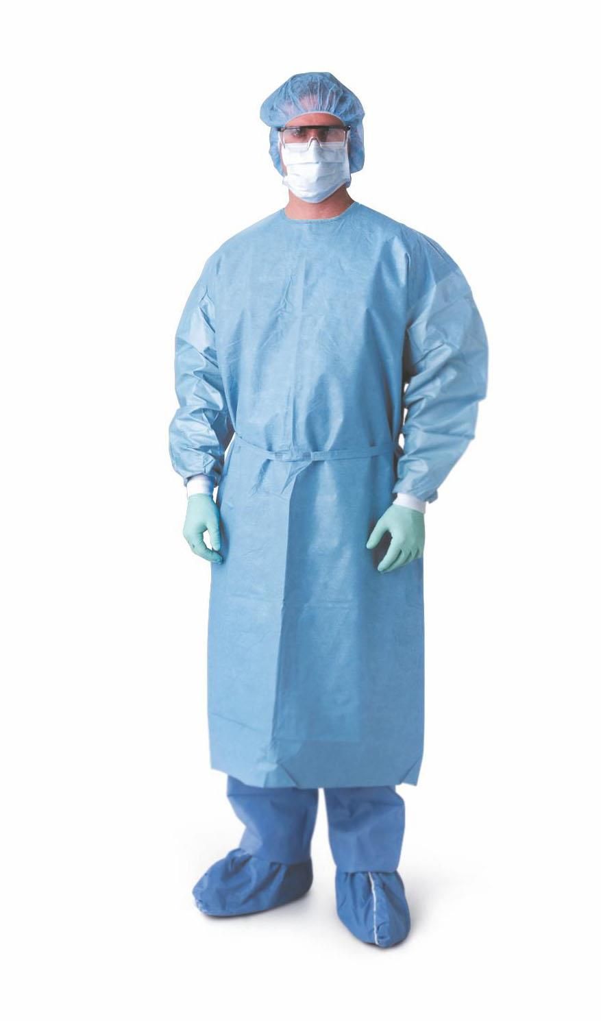 Chemotherapy Protective Procedure Gown, Hook-and-Loop Neck, Medium