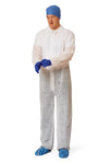 Heavy-Weight Spunbond Polypropylene Coverall, Open Ankles; Large