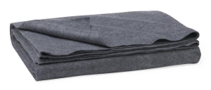 Medline Emergency Poly Blend Blanket, Gray, 40 × 80 in, Case of 10