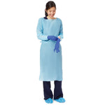 Single-Use Polyethylene Film Heavy-Weight Gown; Regular, Blue