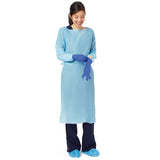 Single-Use Polyethylene Film Heavy-Weight Gown; Regular, Blue