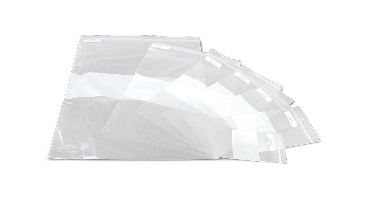 Medline Plastic Zip-Closure Bag with White Write-On Block, 6 × 9 in, Case of 1,000