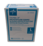 Medline Thumbs Up polyethylene gowns CRI5000 packaging