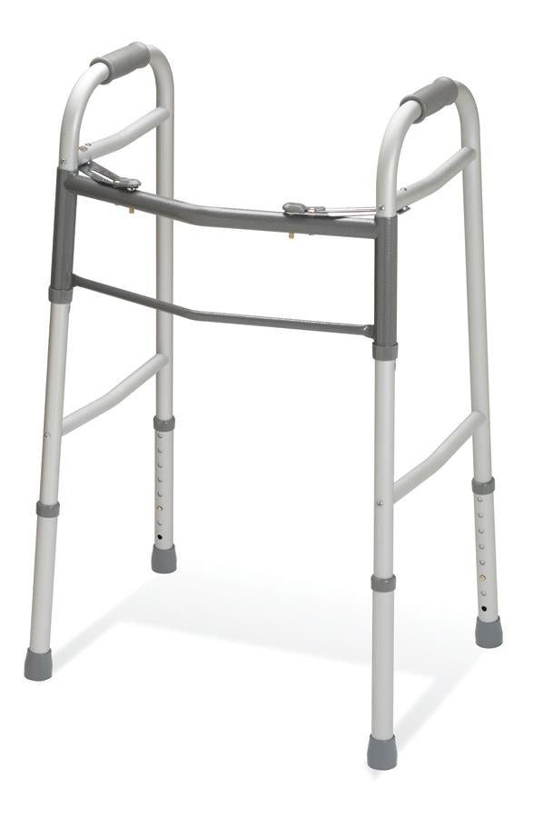 Youth 2-Button Folding Walker without Wheels; Guardian Youth Walker, Palm Release, Folding