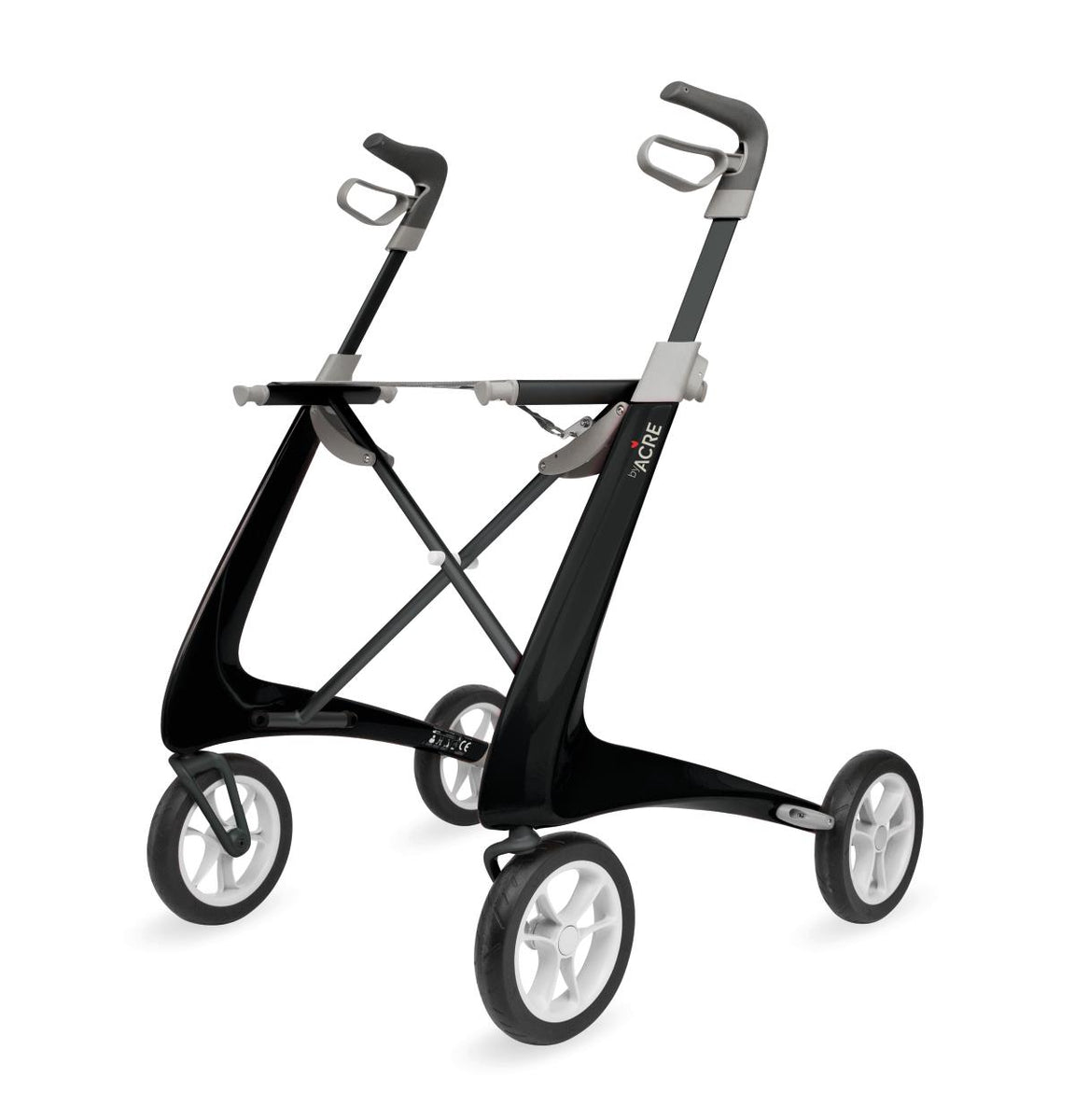 byACRE Carbon Fiber Rollator; Black, 18.5" W x 24" H