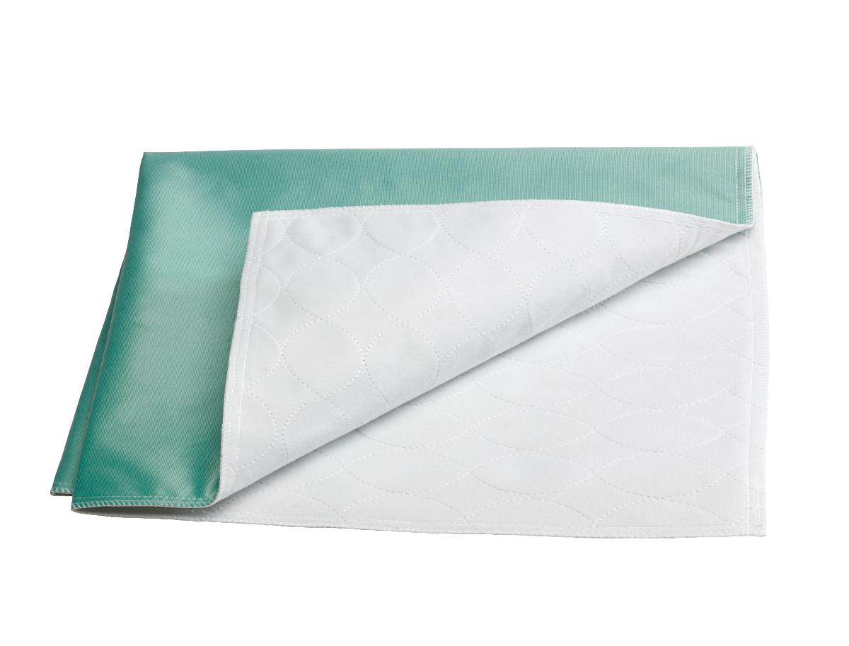 Maxima Extra-Absorbent Reusable Underpad; 34" x 36" (86 cm x 91 cm), Green and White — Case of 24