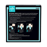 Optifoam Gentle Flex Silicone-Faced Foam Dressing with Border; 4" x 4" (10 cm x 10 cm) — Box of 10