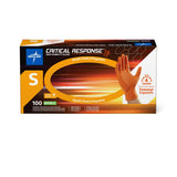 Critical Response™ Powder-Free Nitrile Exam Glove, Orange; Small — Case of 1000
