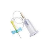 BD® Safety-Lok™ Winged Blood Collection Set with Luer Adaptor; 25G x 3/4″, Darkblue, Tubing 7" (18 cm) — Box of 50