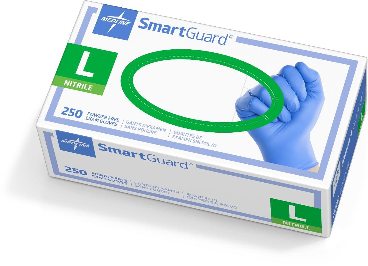 SmartGuard® Powder-Free Nitrile Exam Glove, Blue; Large