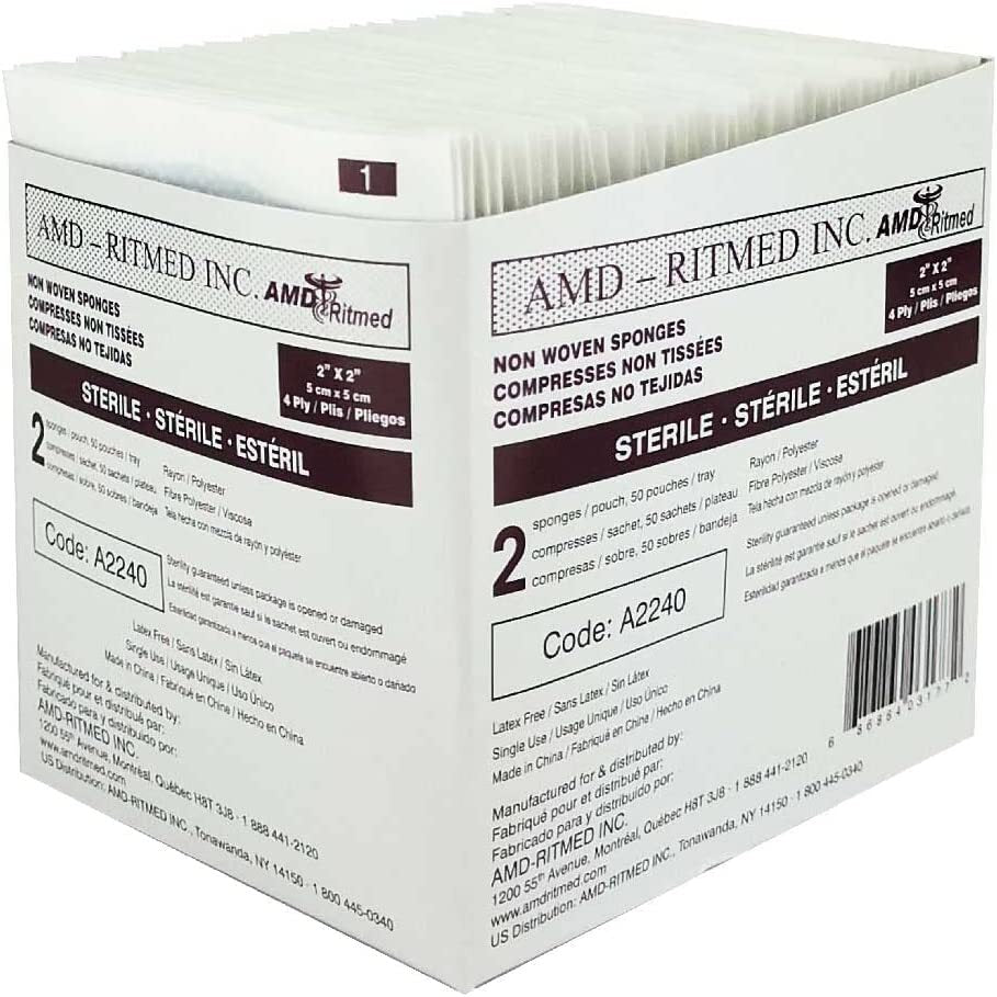 AssureGauze sterile non-woven sponge box