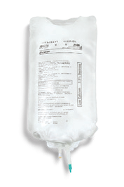 Genuine supplier packaging photograph of Baxter DextroseSaline; selected bag volume and selling case stated in listing.