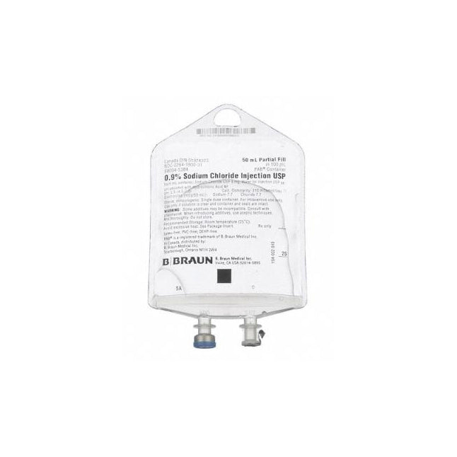 Saline 0.9% Inj Partial Additive Bag , (64/case and 84/case UOM)