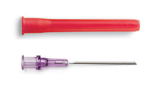 BD blunt fill needle with 5 micron filter and red protective cap
