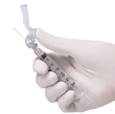 BD Eclipse safety needle family shown attached to a syringe