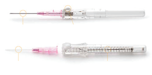 BD BCPro IV catheter supplier family photograph; selected gauge and colour may differ