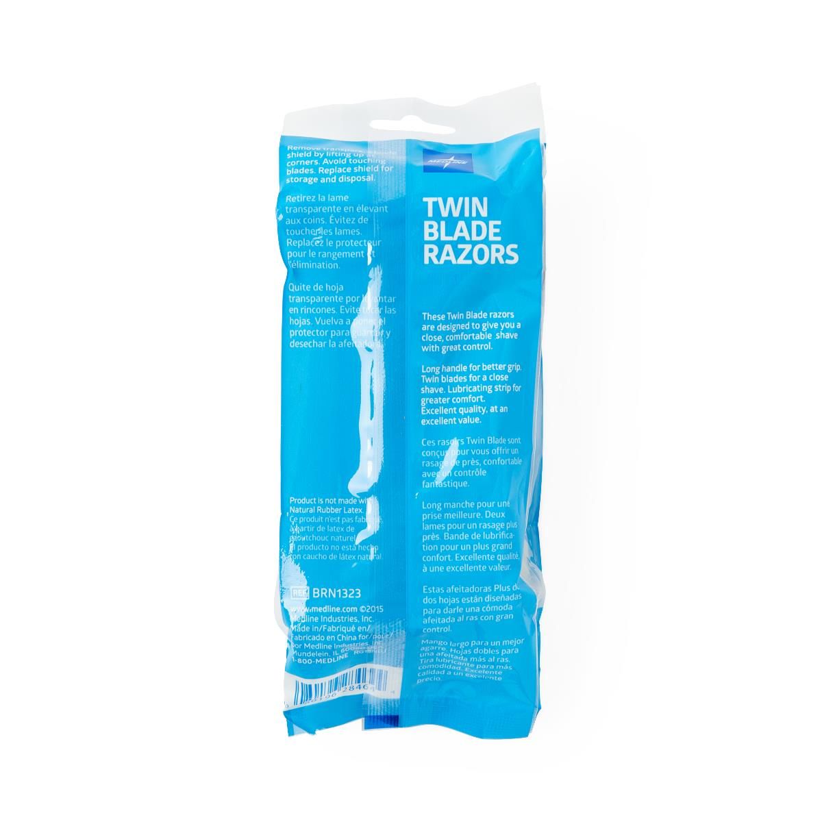 Blade Facial Razor; Twin Blade with Lubrication Strip — Case of 500