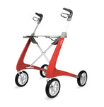 byACRE Carbon Fiber Rollator; Red, 18.5" W x 24" H