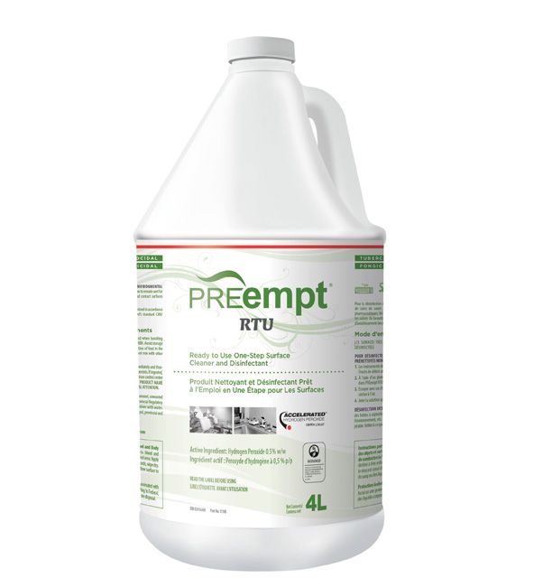 PREempt™ Hydrogen Peroxide Disinfectant; 4 L, Bottle — Case of 4