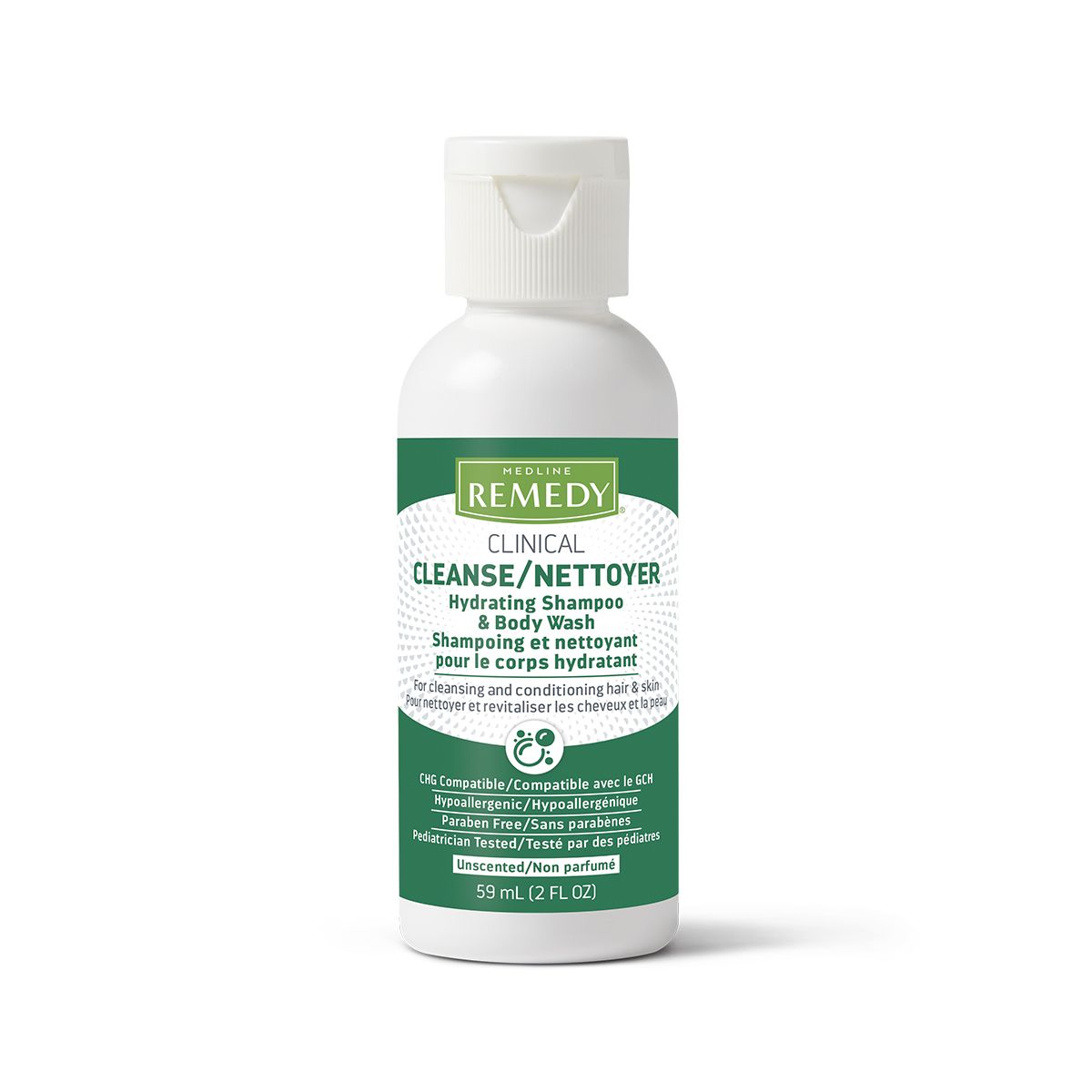 Remedy® Clinical Shampoo and Body Wash; 59 mL, Unscented — Case of 96