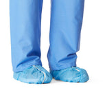 Spunbond Polypropylene Smooth-Bottom Shoe Cover; Blue, Regular/Large — Case of 300