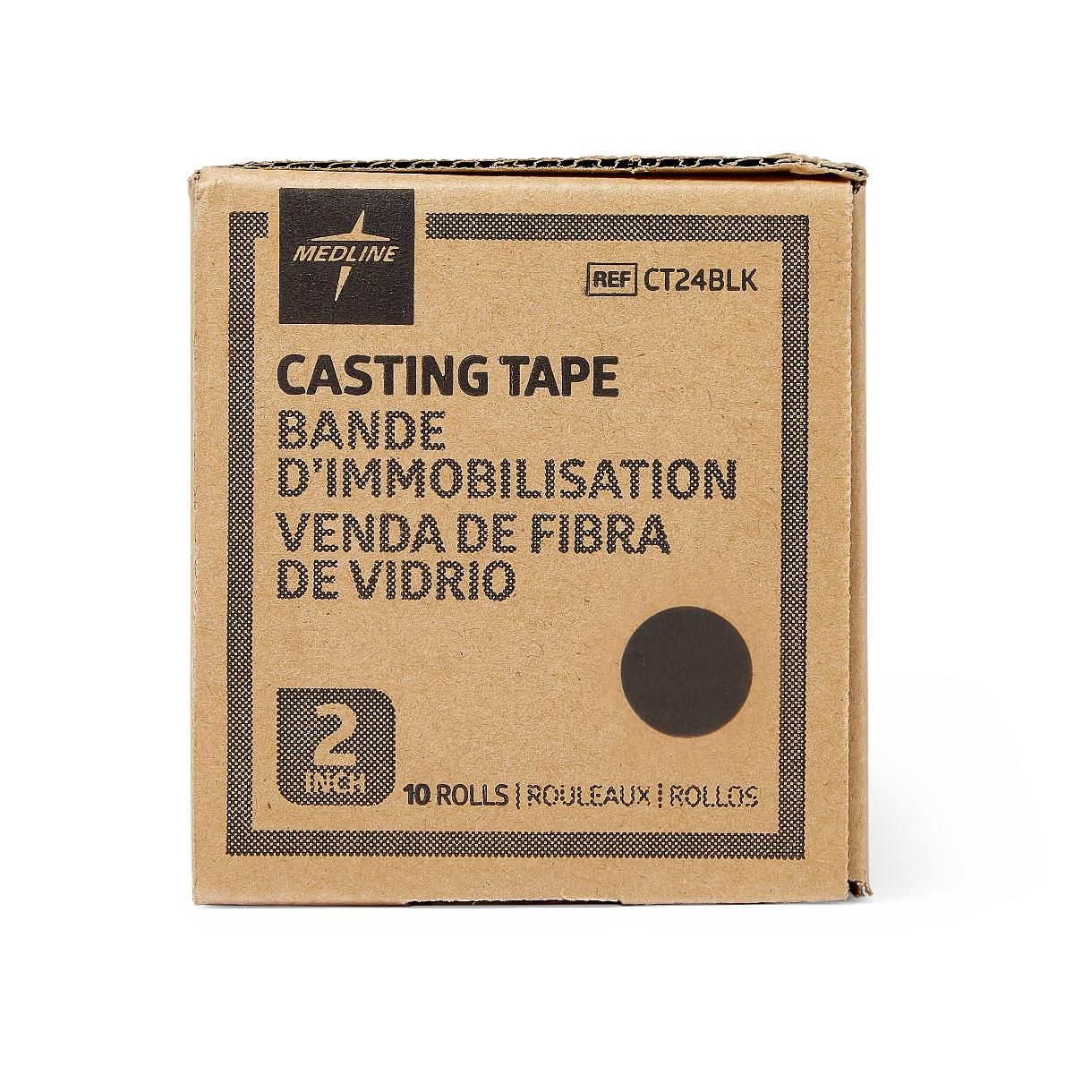 Lightweight Fibreglass Casting Tape; 2" x 4yd. (5 cm x 3.65 m), Black — Box of 10