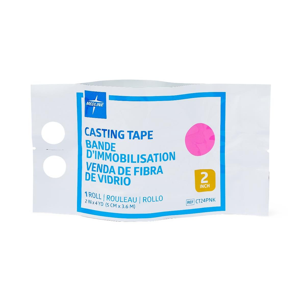 Lightweight Fibreglass Casting Tape; 2" x 4yd. (5 cm x 3.65 m), Pink — Box of 10