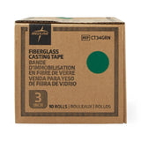 Lightweight Fibreglass Casting Tape; 3" x 4yd. (7.62 cm x 3.65 m), Green — Box of 10