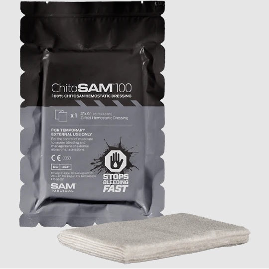 ChitoSAM™ 100 Chitosan Hemostatic Dressing — Case of 15