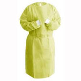 Gown Isolation 24g Non-Woven Fluid-Resist Yellow, 100/cs