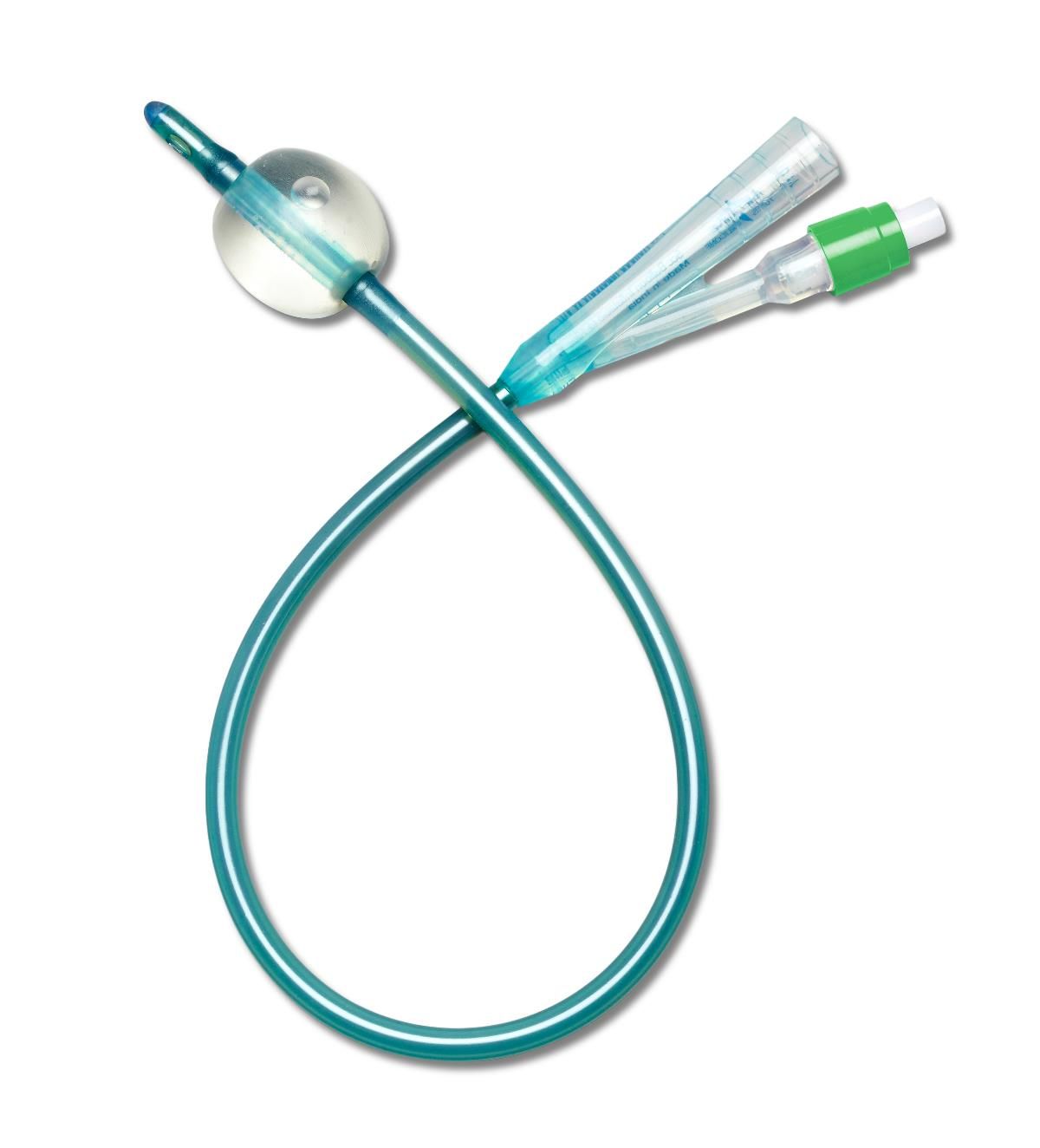 SilverTouch™ Sterile 100%-Silicone Foley Catheter, 10 cc (mL); 14 Fr, 10 cc — Case of 10