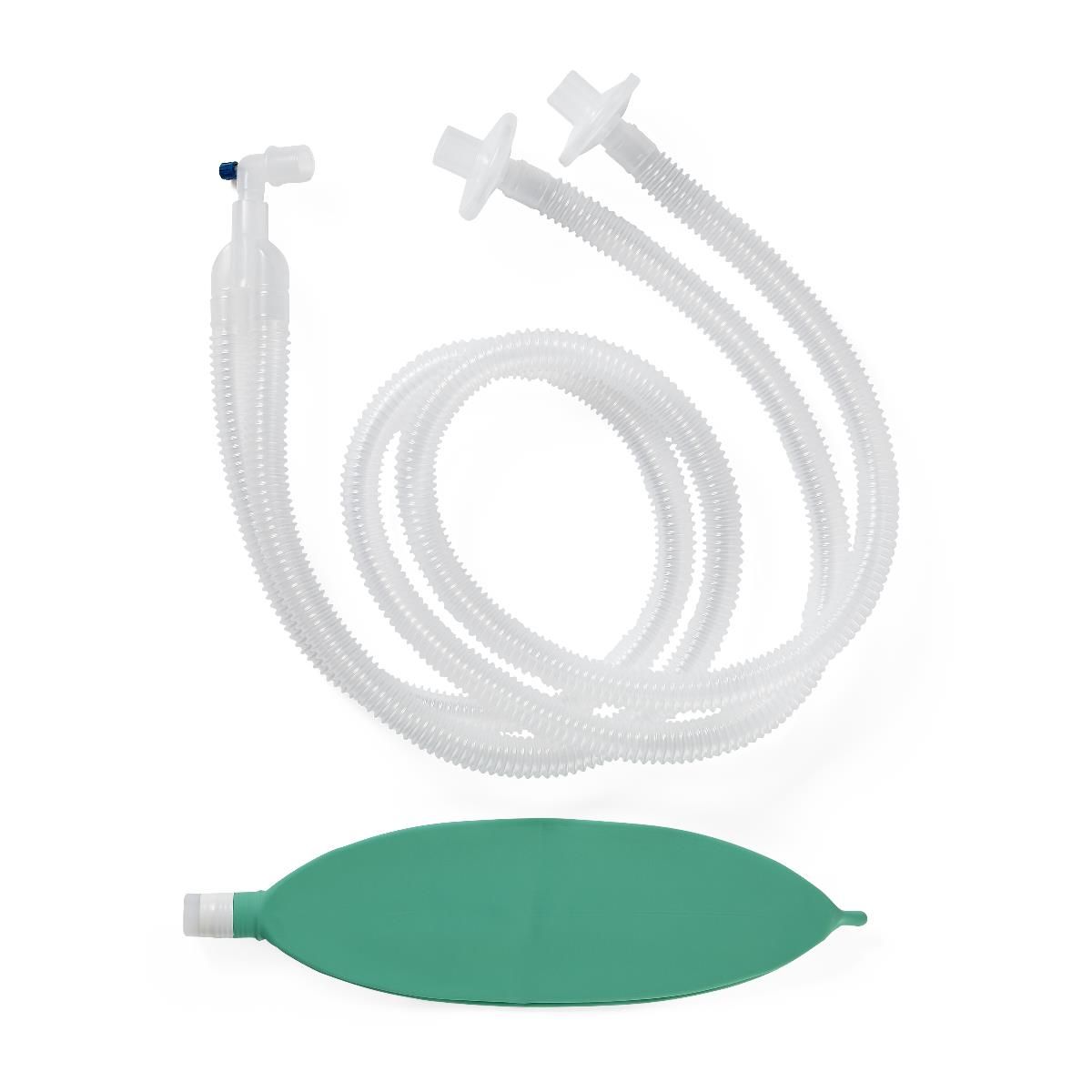 Adult corrugated dual limb anesthesia circuit with two filters