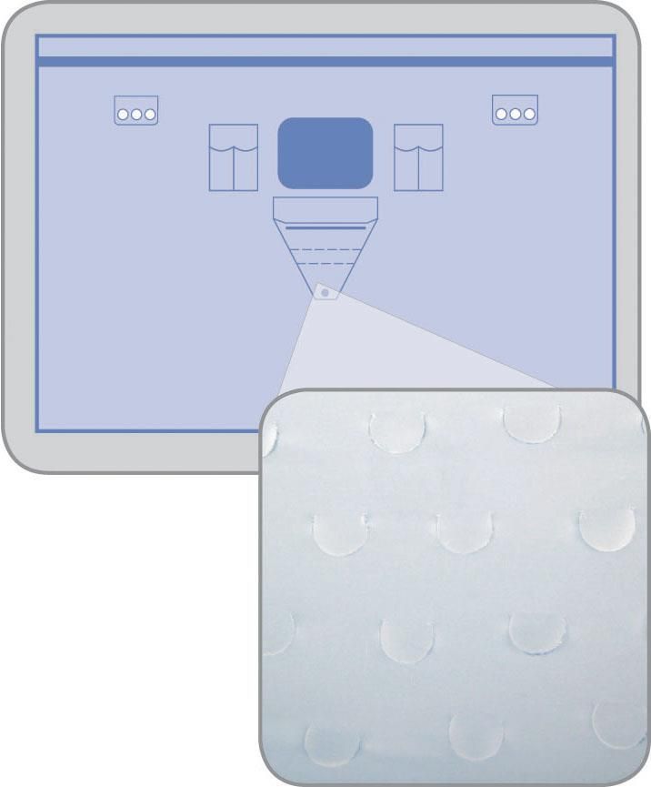 Invisishield Patient Isolation Surgical Drape with Pouches; 125" x 84", Incise, 19" x 10" Adhesive, 125" x .5" Adhesive Strip, 20" x 20" Pouch — Case of 15